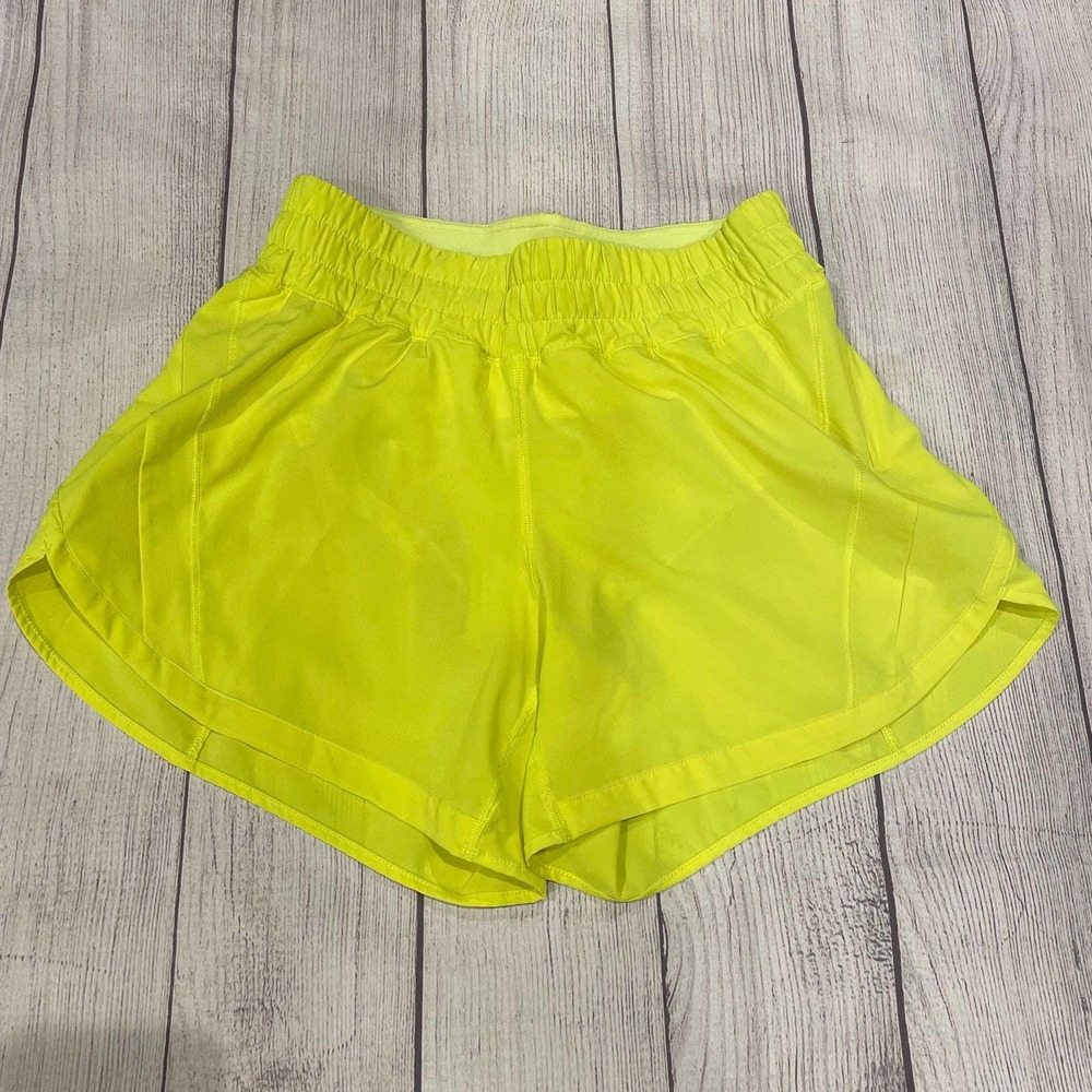 Lululemon Track That Short 5" Highlight Yellow Women Size 6